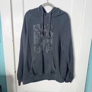 Taylor Swift The Eras Tour Black Graphic Screen Printed Hoodie L Some Fading